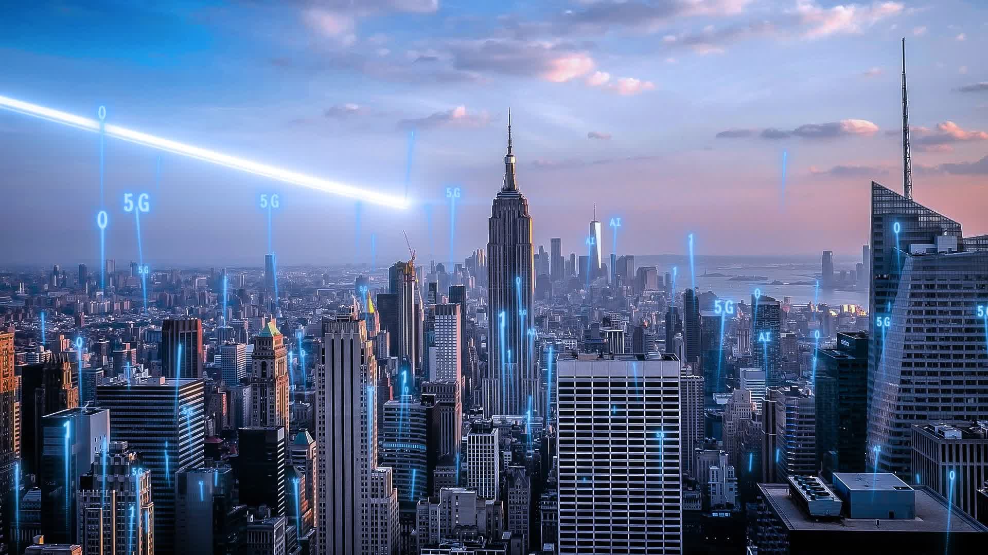 互联网科技城市AE模板视频的预览图