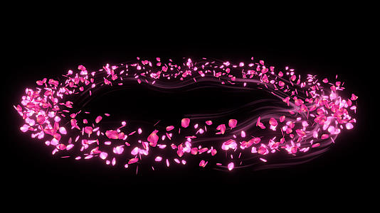 樱花飞舞特效背景透明通道视频的预览图