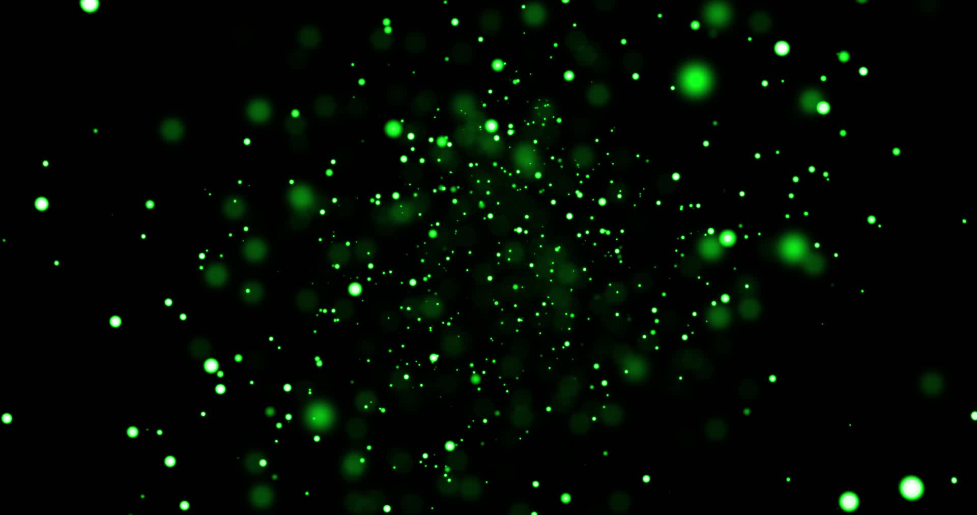 4K绿色粒子发射冲向屏幕视频循环1视频的预览图