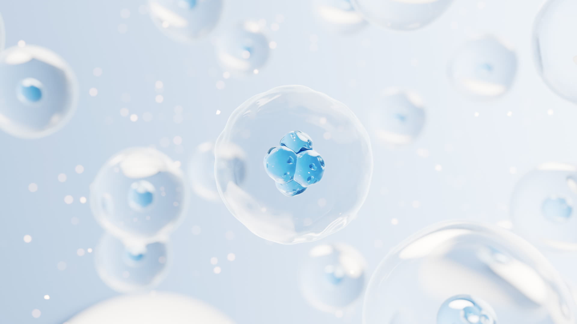 微观细胞结构生物科技概念3D渲染视频的预览图