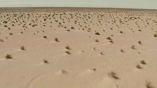 航拍干旱沙漠水利灌溉农田农业种植视频视频的预览图