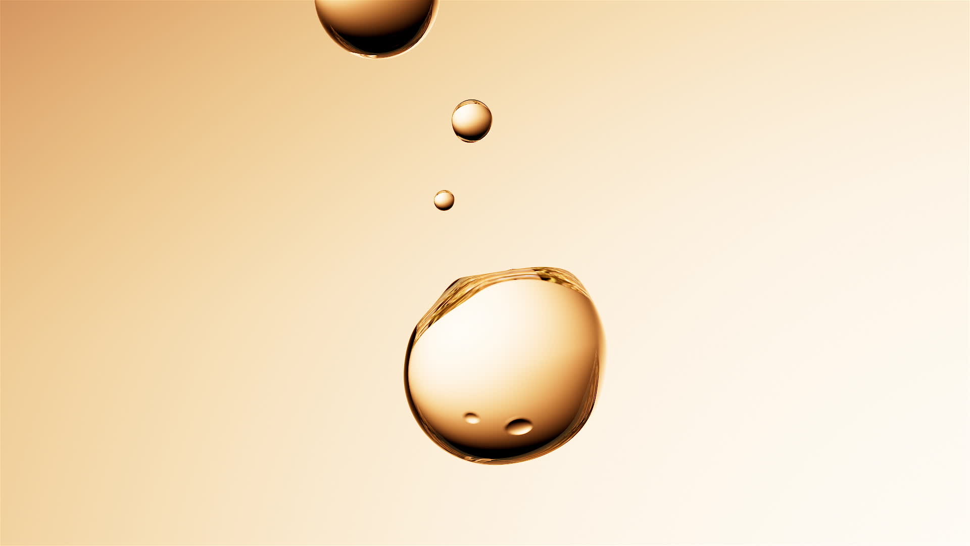 金色水油萃取成分精油透明精华球分子液体视频的预览图