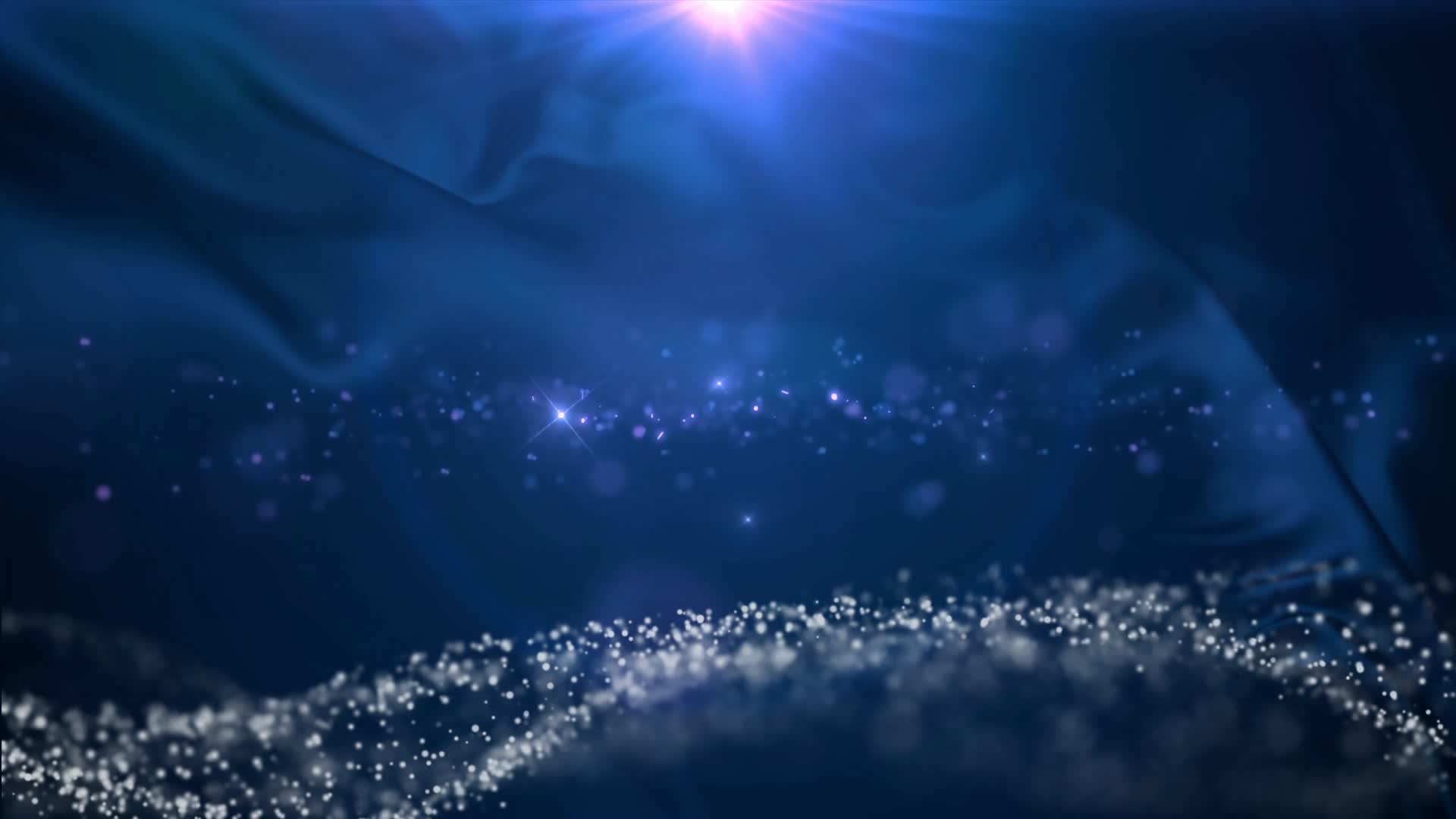 蓝色背景白沙粒子循环视频的预览图