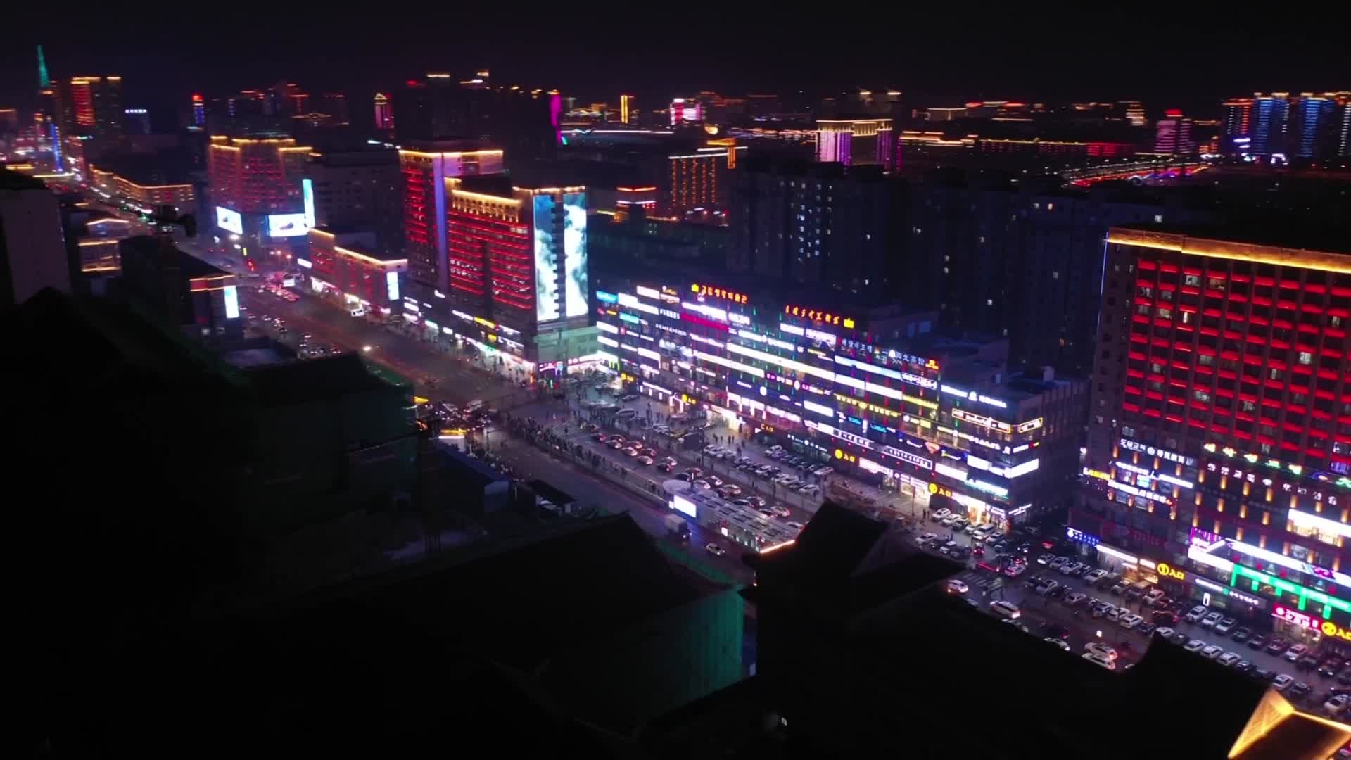 延吉网红墙夜景视频的预览图