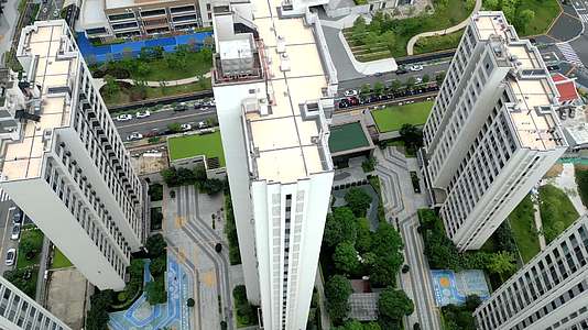 厦门环东高层住宅俯视航拍高清视频的预览图