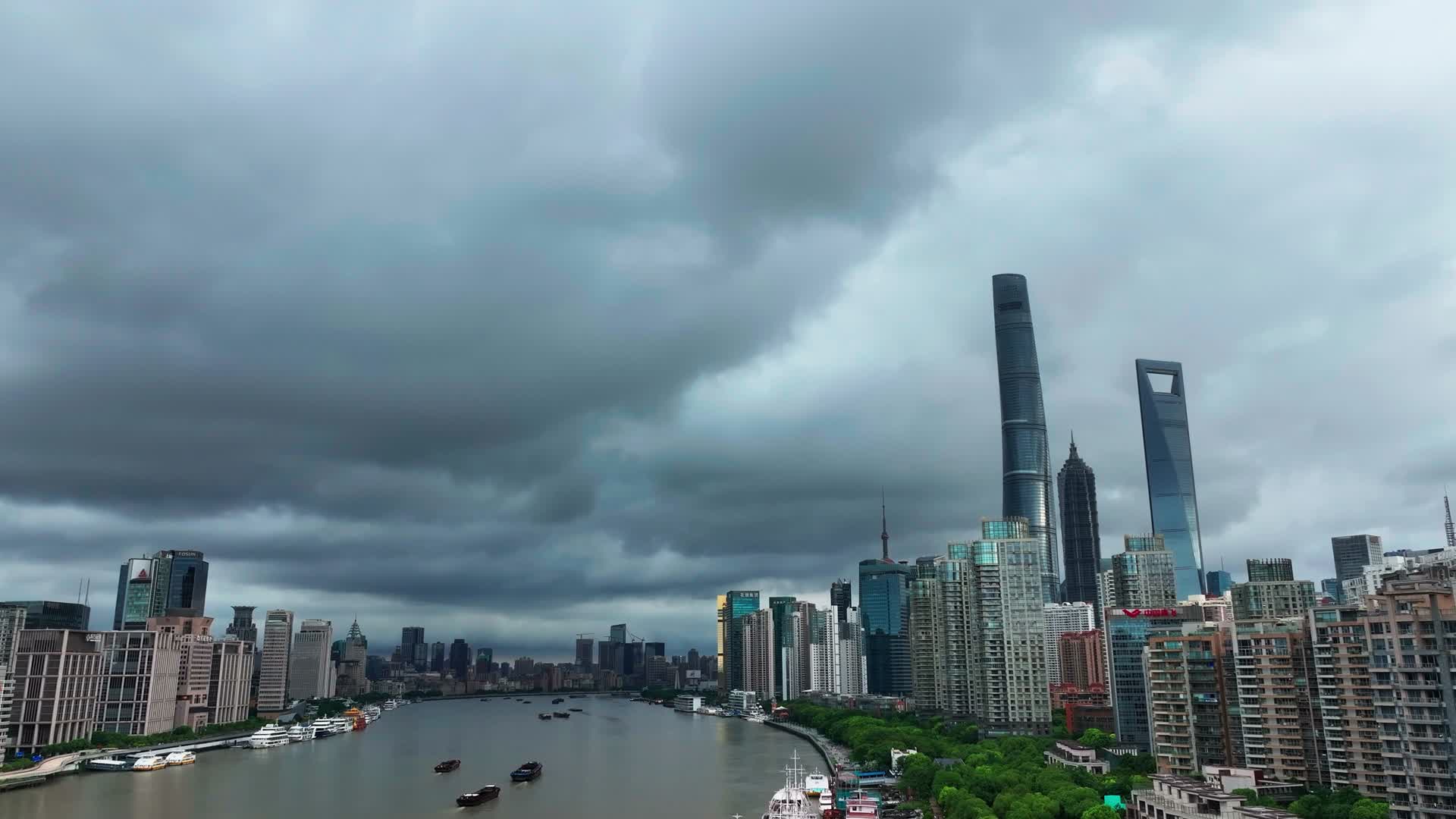 4K航拍上海城市夜景唯美风光视频的预览图