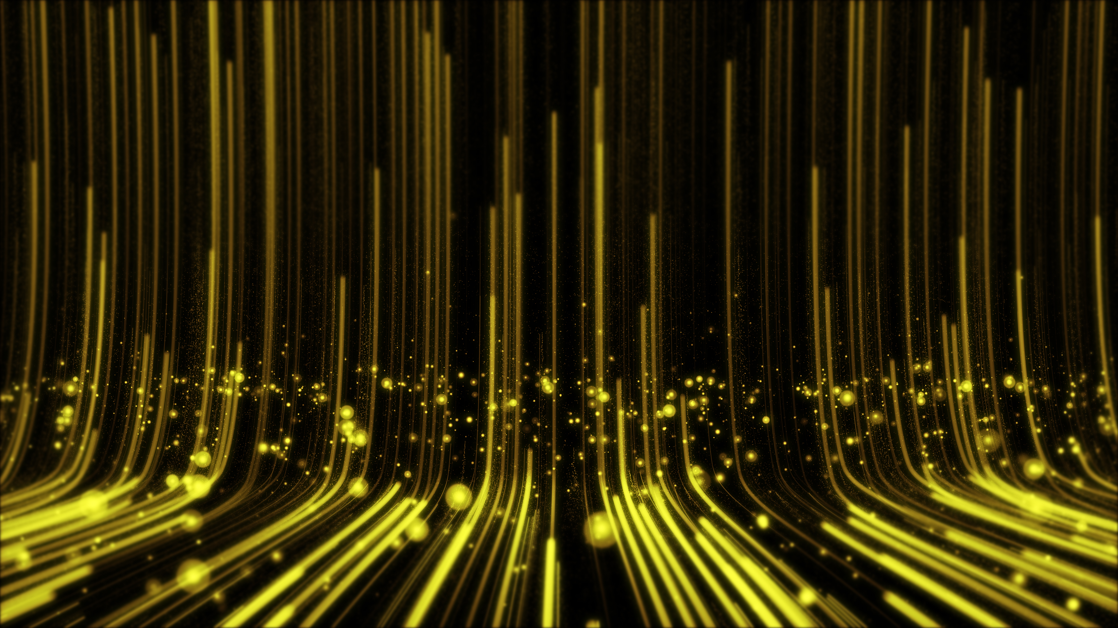 4K金色上升粒子光束线条舞台背景视频的预览图