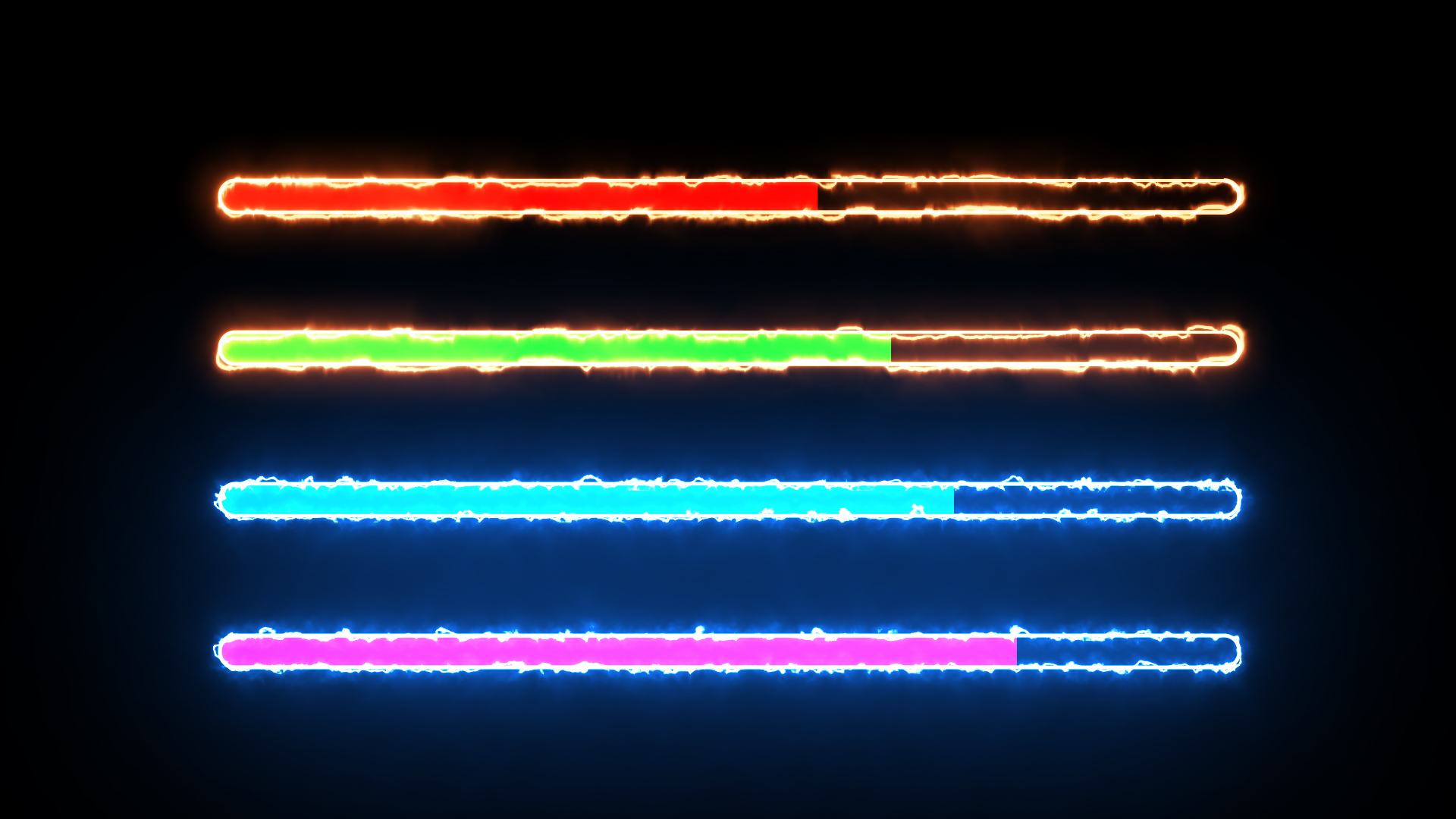 游戏血条进度条霓虹火焰效果视频的预览图
