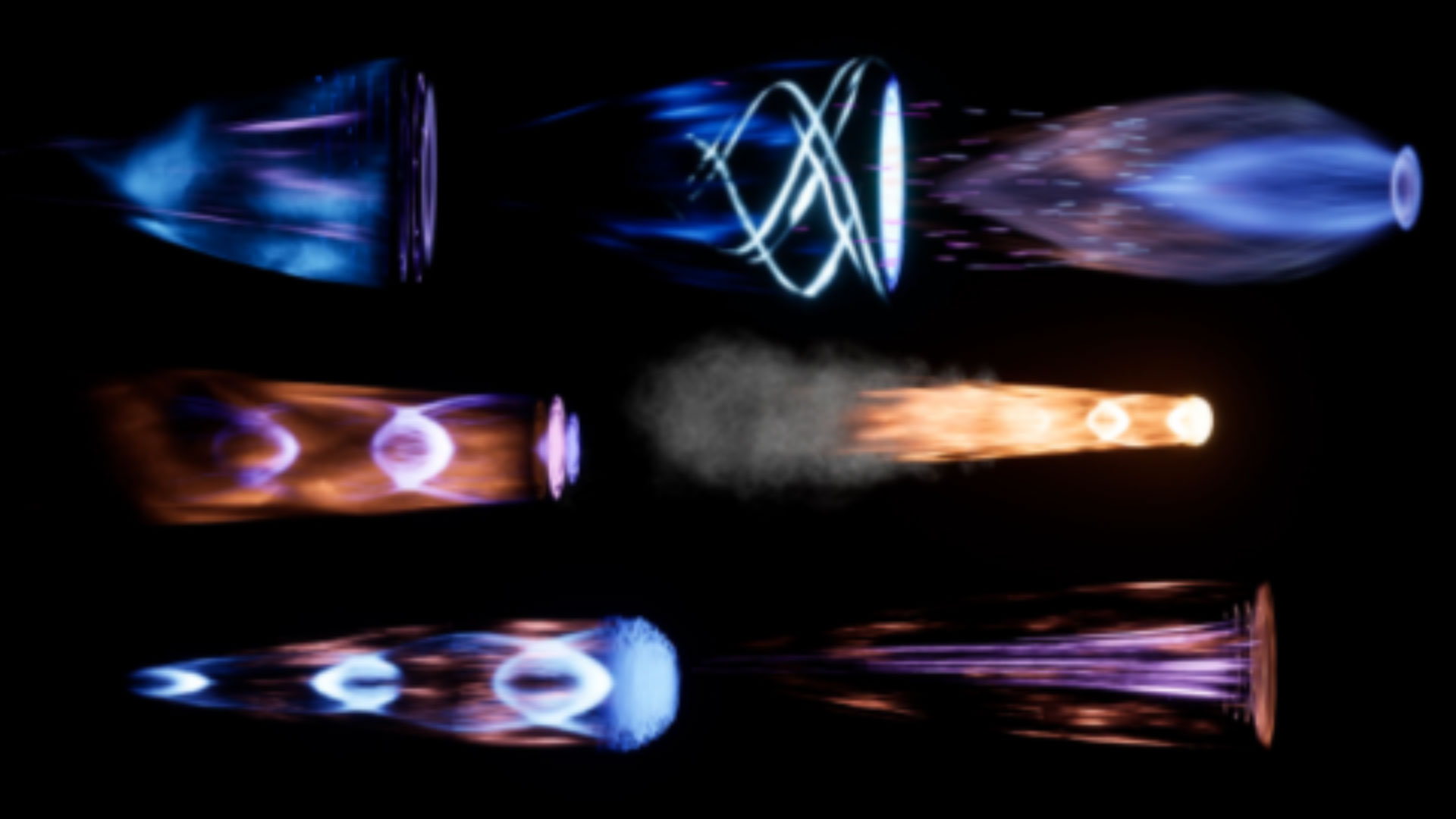 汽车火箭尾焰气流特效元素视频的预览图