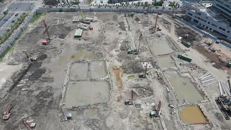 宁波建设施工工地园区发展建设4K航拍视频的预览图