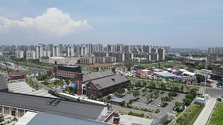 宁波江北区文创港园区4K航拍视频的预览图
