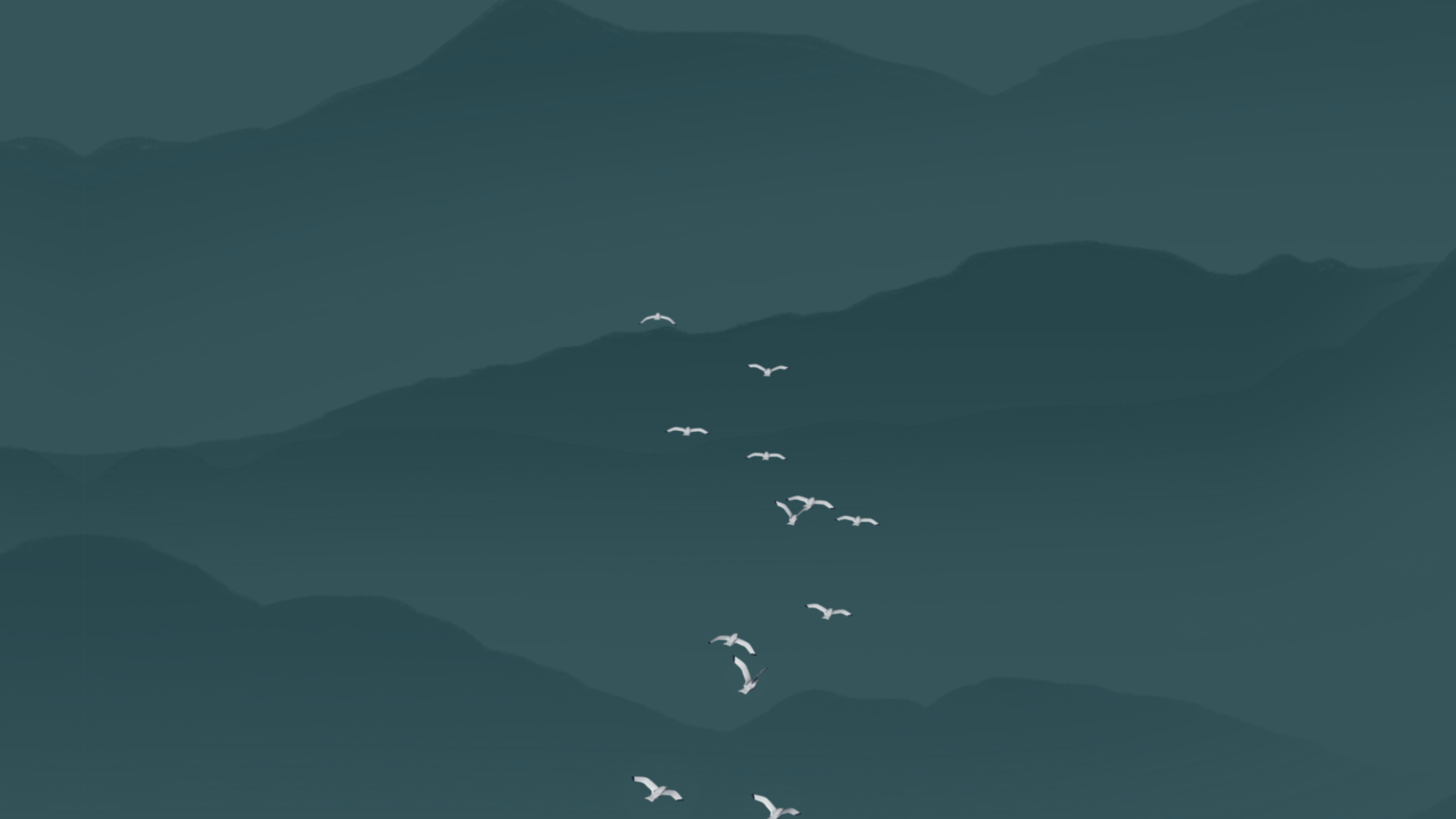 群鸟在山间飞视频的预览图