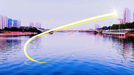 水韵城市风光科技元素数字唯美粒子AE模板视频的预览图