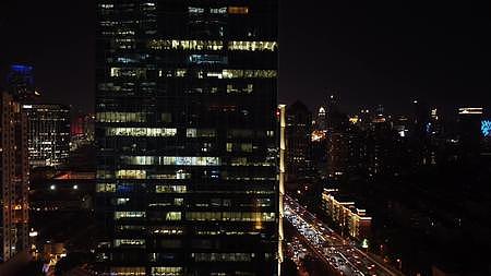 上海城市夜景高架车流视频的预览图