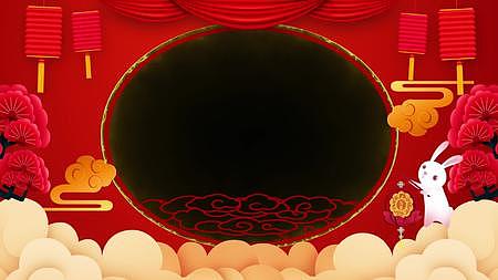 春节元旦喜庆拜年边框模版视频的预览图