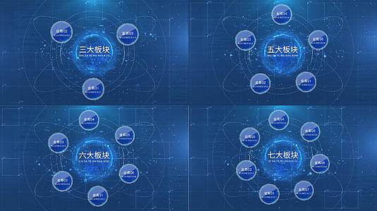 科技信息分类领域组织架构AE模板视频的预览图