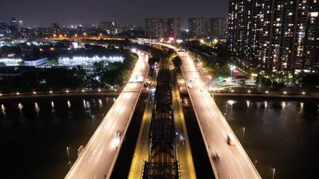 广州珠江大桥延时夜景视频的预览图