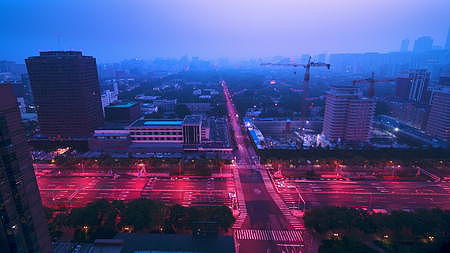 北京长安街夜转日高清视频视频的预览图
