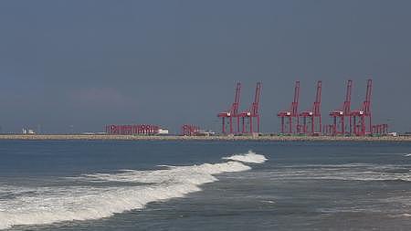 城市海港码头斯里兰卡首都科伦坡视频的预览图