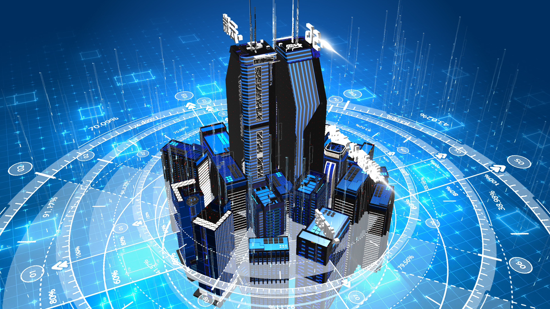 5G互联网城市科技连线效果AE模板视频的预览图