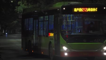 凌晨行驶的公交车视频的预览图