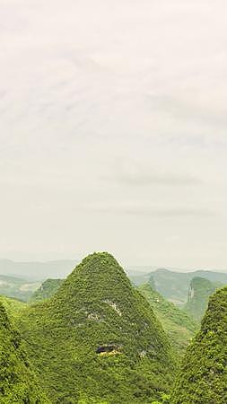 高清航拍桂林如意峰日出风景视频的预览图