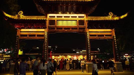 南京秦淮河夫子庙摄影行人游客升格慢镜头视频的预览图