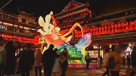 2023上海豫园春节花灯延时摄影视频的预览图