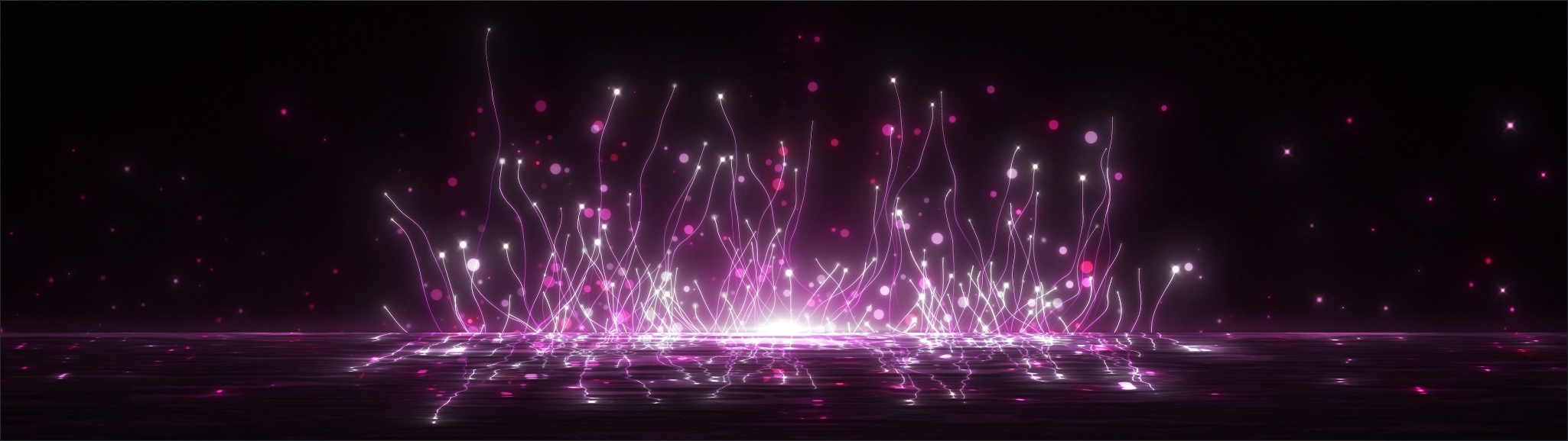 宽屏巨幕舞台唯美粒子生长视频背景AE工程视频的预览图