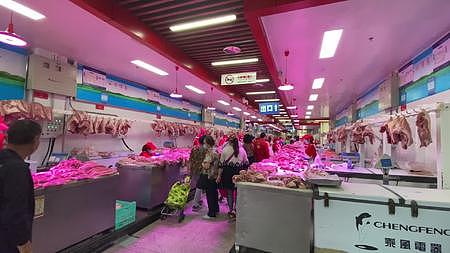 新发地批发生鲜肉类菜市场市集视频的预览图