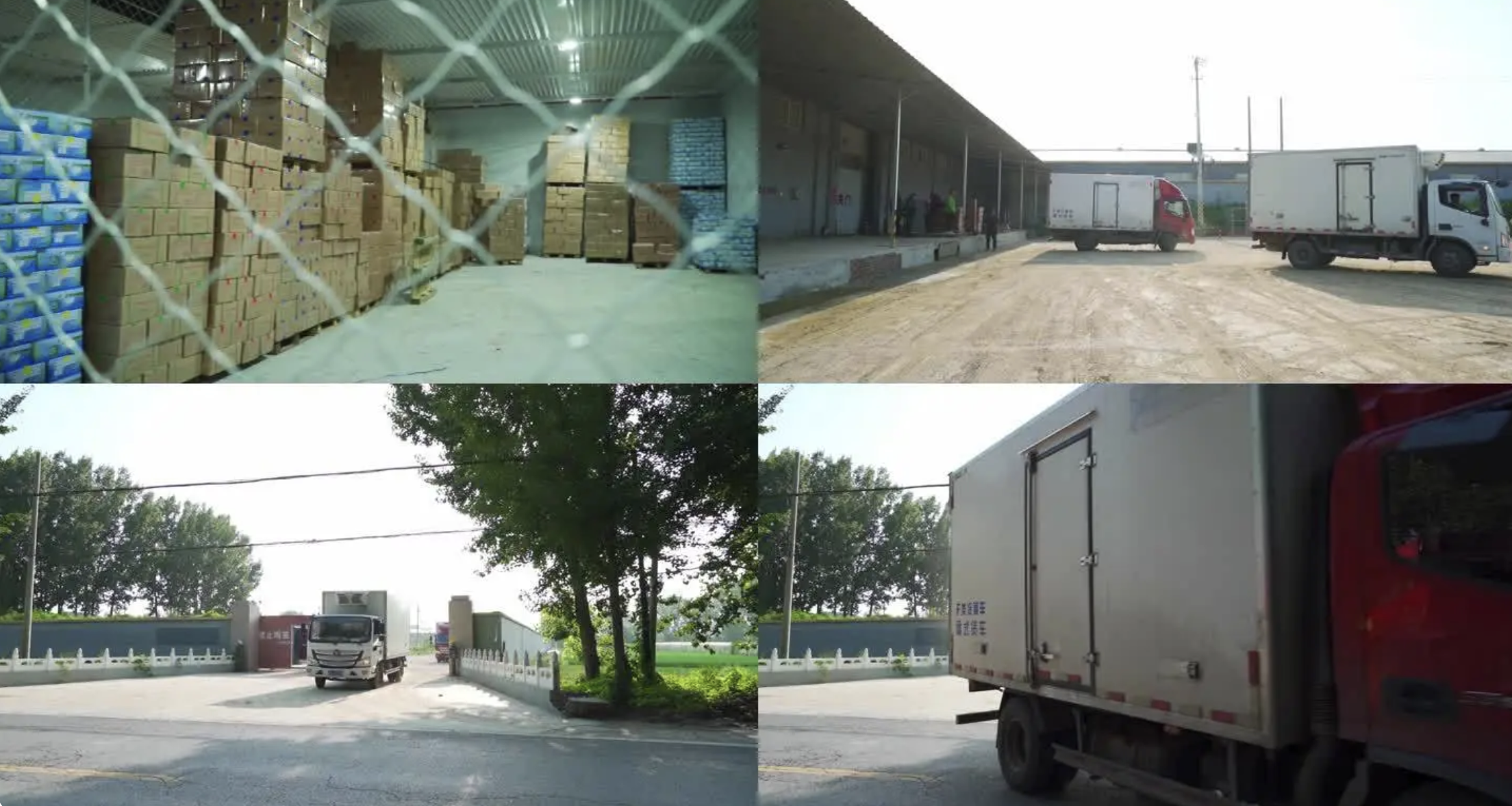 冷库速冻厂货车卸货出库入库运输视频的预览图