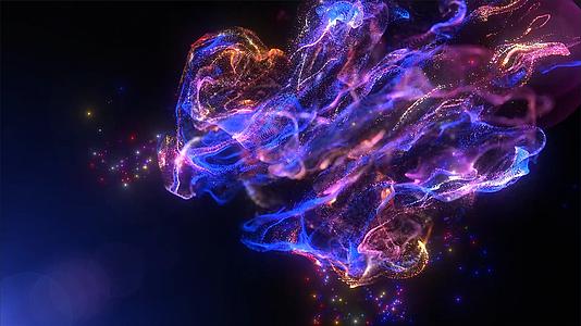 唯美梦幻流体粒子特效开场标题视频视频的预览图