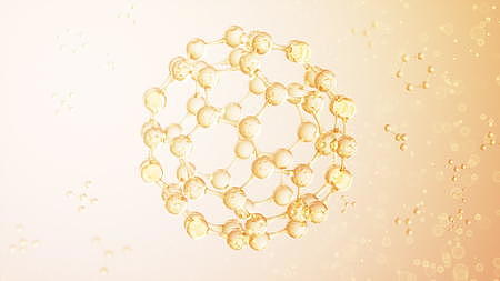 金色球形分子结构3D渲染视频的预览图