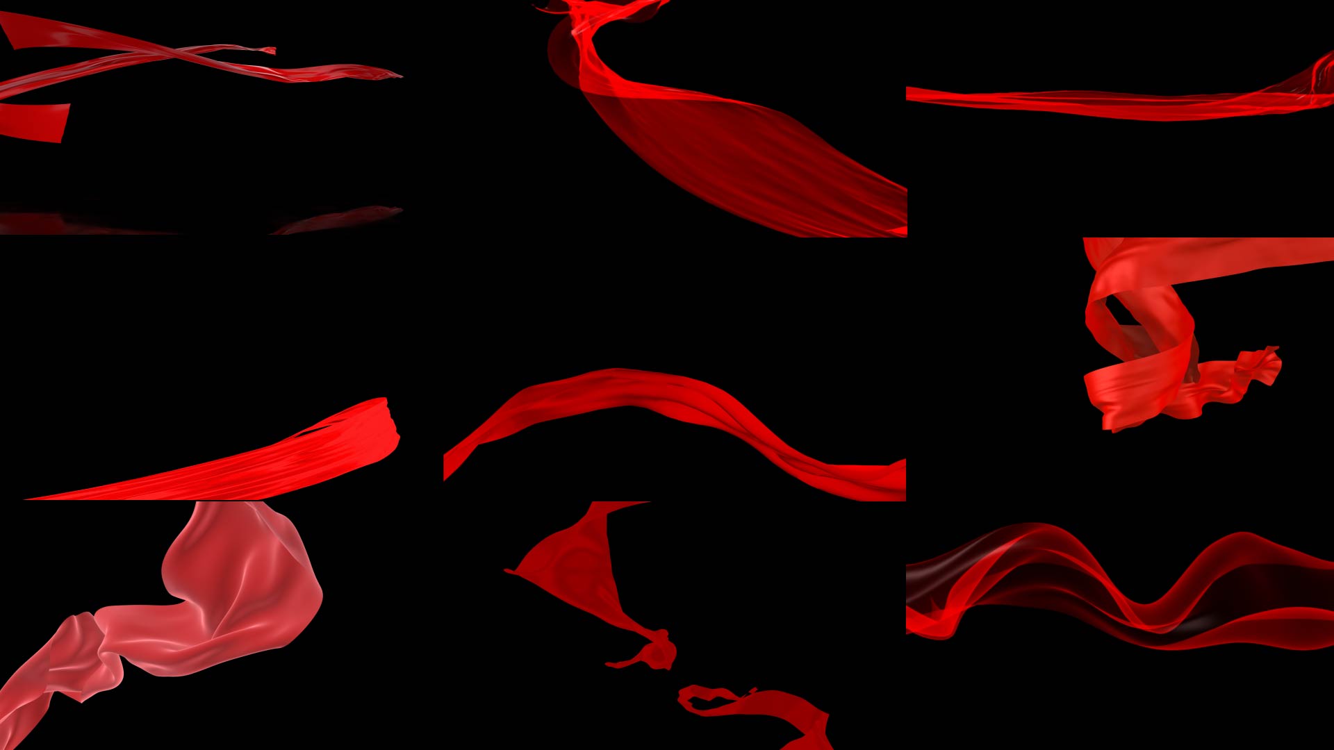 红色9款丝绸素材合集视频的预览图