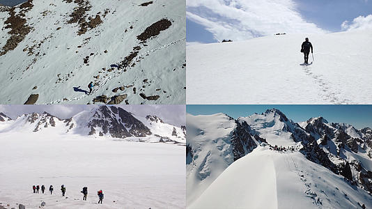 10款组队爬上雪山视频合集视频的预览图