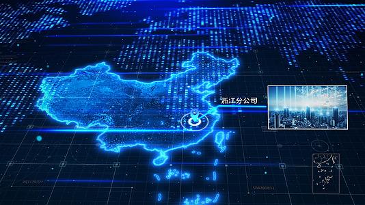 高端简洁中国科技地图视频的预览图
