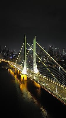 惠州合生大桥夜景4K高清竖屏视频视频的预览图