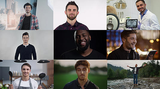 10款外国男人笑脸视频合集视频的预览图