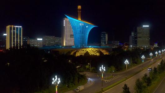 光谷未来科技城极好夜景4k2个镜头视频的预览图
