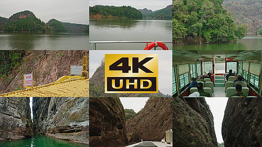 泰宁县旅游泰宁大金湖景区游船喀斯特地貌视频的预览图