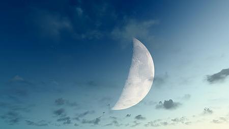 月亮阴晴圆缺变化延时摄影视频的预览图