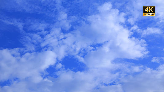 4K实拍自然风光蓝天白云云层云海延时摄影视频的预览图