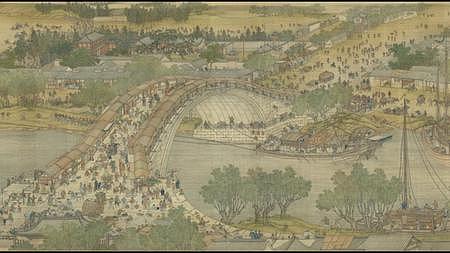 中国山水画古画名画清明上河图清院本视频的预览图