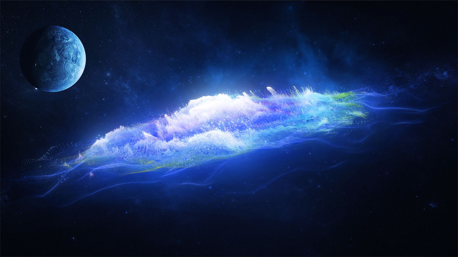 大气唯美宇宙星空梦幻粒子星云视频的预览图