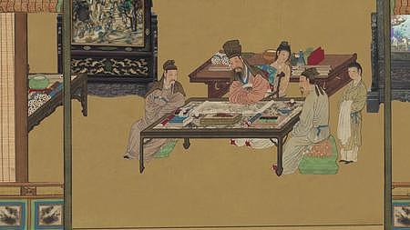 苏轼王诜宝绘堂鉴赏书画軸明仇英绘视频的预览图
