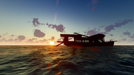 南湖红船迎着太阳扬帆起航视频的预览图