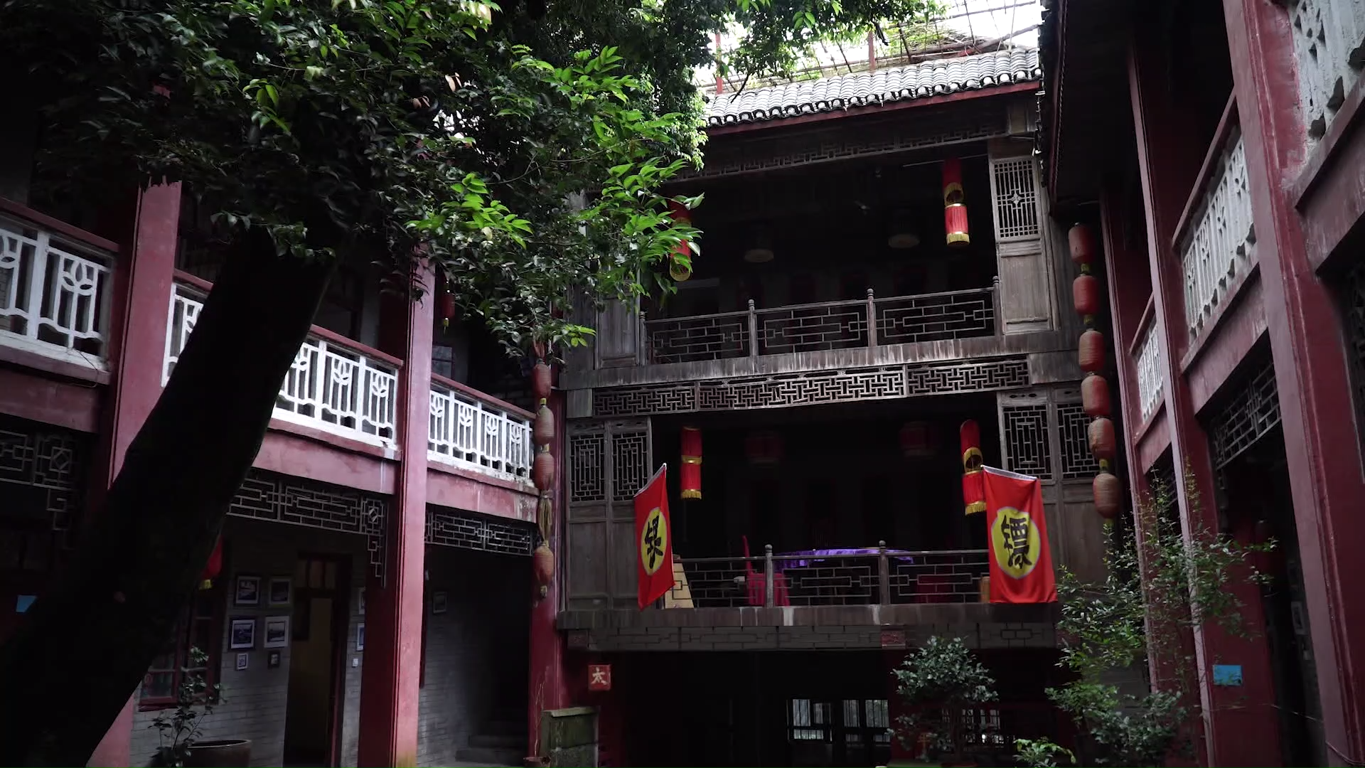 桂林大圩古镇古建筑风光视频的预览图