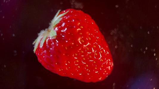 食品食材美食草莓农产品微距4k水果视频的预览图