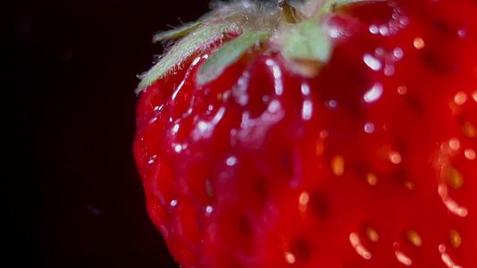 食品食材美食草莓农产品微距4k水果视频的预览图