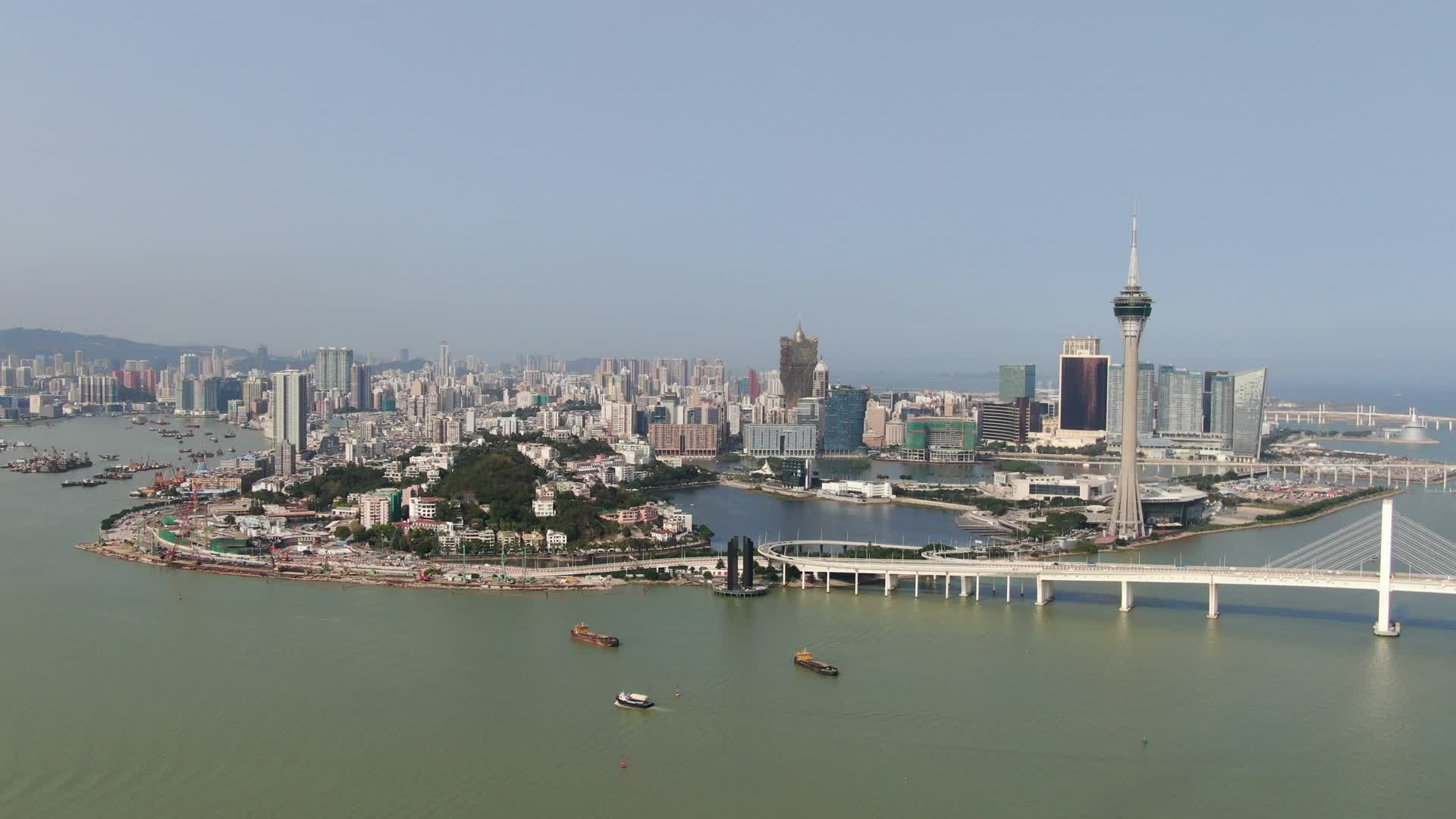航拍澳门城市全景